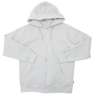NAIMOLU BLANK ZIP-UP HOODIE GREY