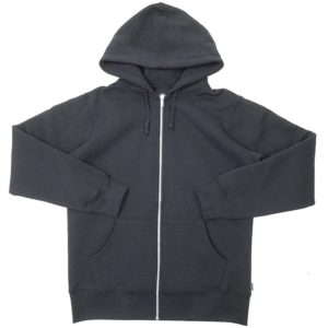 NAIMOLU BLANK ZIP-UP HOODIE BLACK