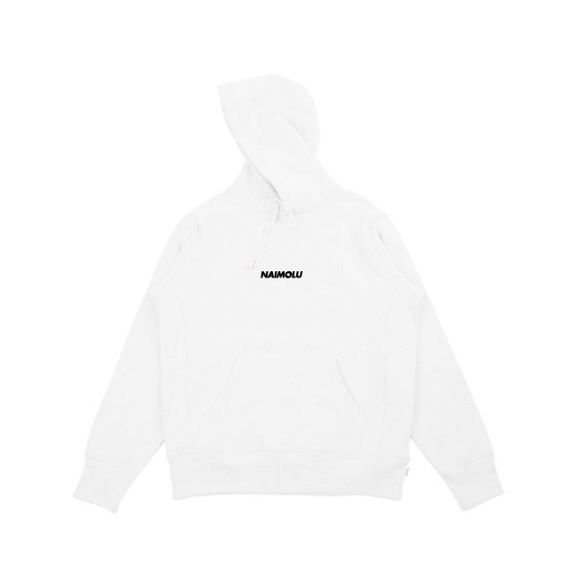 NAIMOLU SMALL LOGO HOODIE WHITE