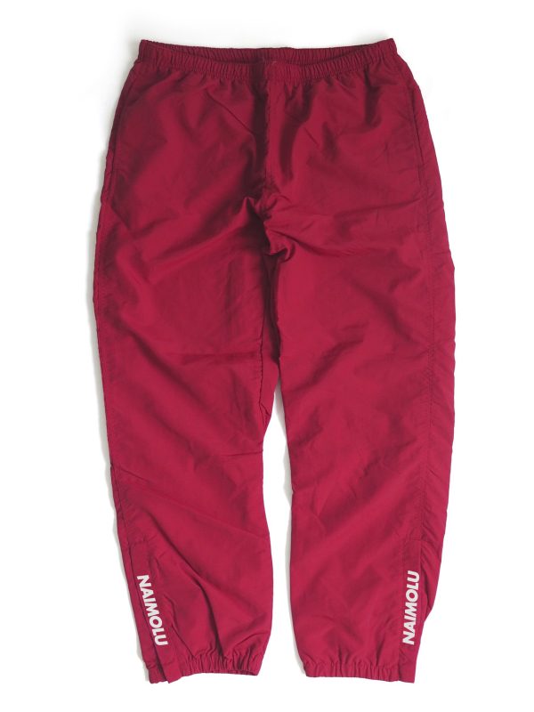 NAIMOLU STRIPE LOGO WARM UP PANT RED